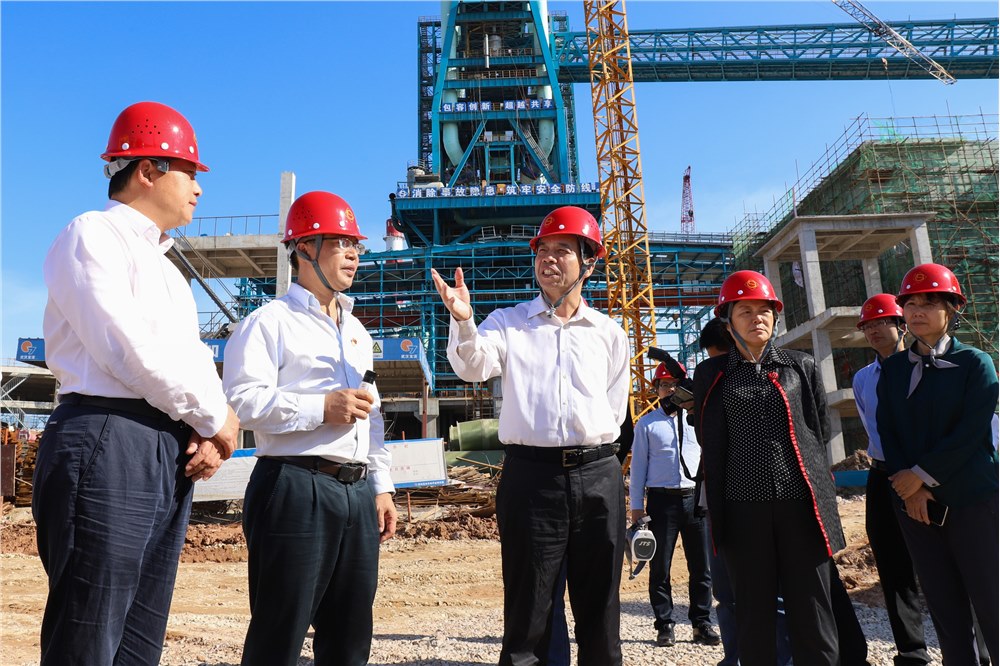 自治区政协副主席、党组副书记黄道伟调研柳钢中金镍铁冶炼项目